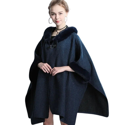 Cape poncho capuche femme - Poncho-Boutique